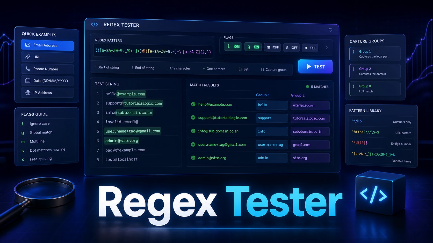 Regex Tester Online- Test, Debug & Validate Regular Expressions